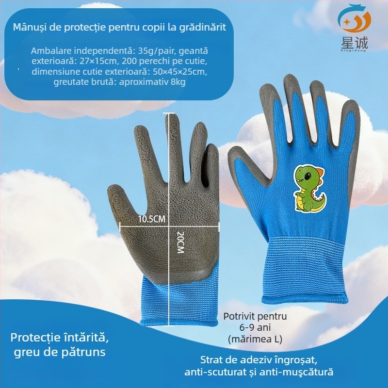 Mănuși de protecție pentru copii pentru activități în aer liber: anti-derapante, impermeabile și rezistente la tăiere, ideale pentru pescuit, grădinărit și camping