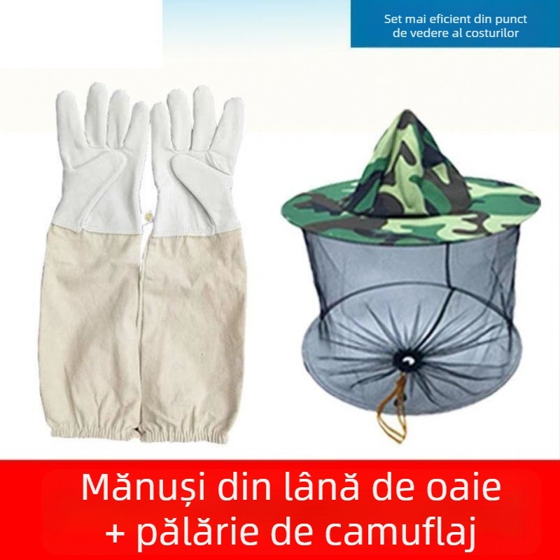 Mănuși de protecție pentru apicultură din piele de miel – anti-înțepări, manipulare sigură a albinelor, grosime sporită