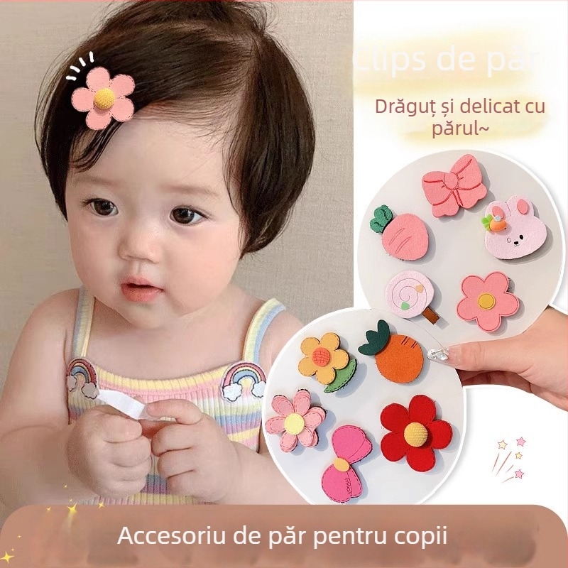 Clip de păr pentru copii - din țesătură, Stil desen animat, lucrat manual