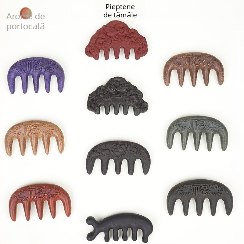 Pieptene cu plante Polygonum multiflorum, Unisex, realizat manual cu proces semi-manual și semi-mecanic, ambalaj individual