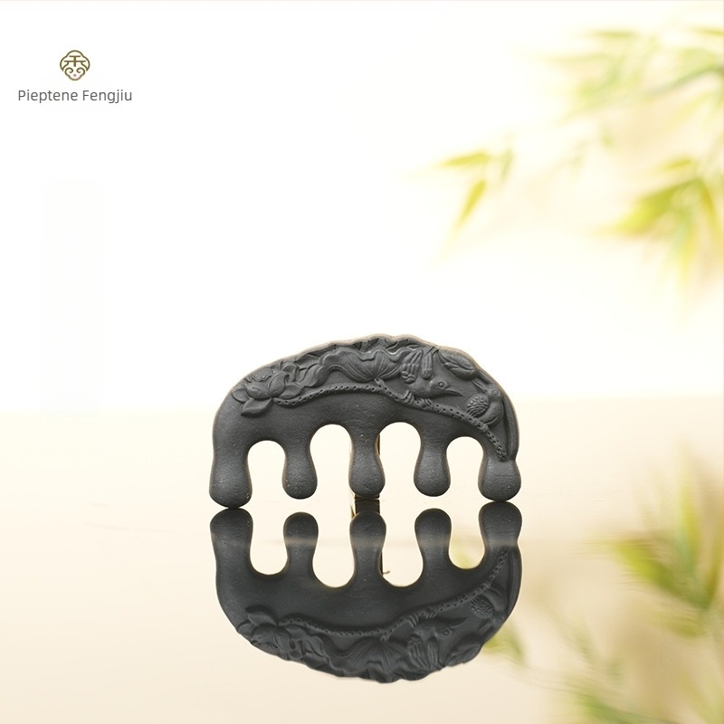 Pieptene cu plante Polygonum multiflorum, Unisex, realizat manual cu proces semi-manual și semi-mecanic, ambalaj individual