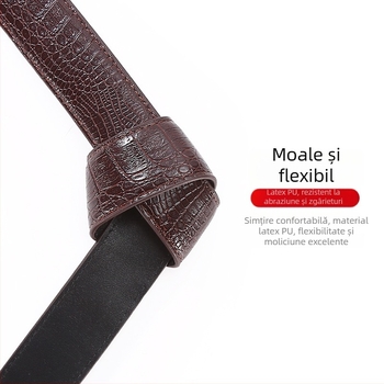 Curea de bărbați cu cataramă automată, PU imitatie; Brand Yiwu waist color leather goods; Personalizare: Da; Stil: business all-match; Potrivit pentru exterior.