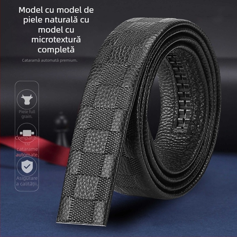 Centură pentru bărbați cu cataramă automată – business casual, stil leisure, primăvara 2025, Qingqi Paul