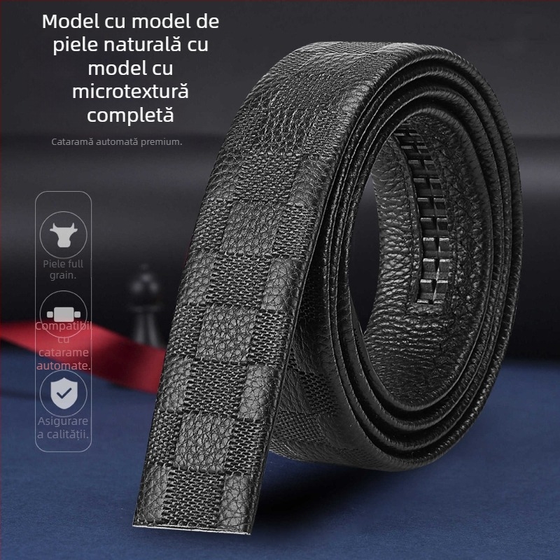 Centură pentru bărbați cu cataramă automată – business casual, stil leisure, primăvara 2025, Qingqi Paul