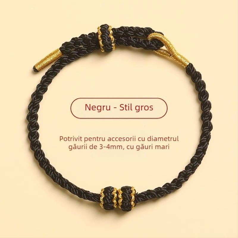Brățară din șnur împletit, stil etnic, unisex, realizată manual, ambalaj individual, lansare în primăvara 2024