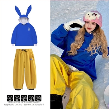 Set costum de schi – impermeabil, cald, antivânt; Corduroy material; Model YK48+E18