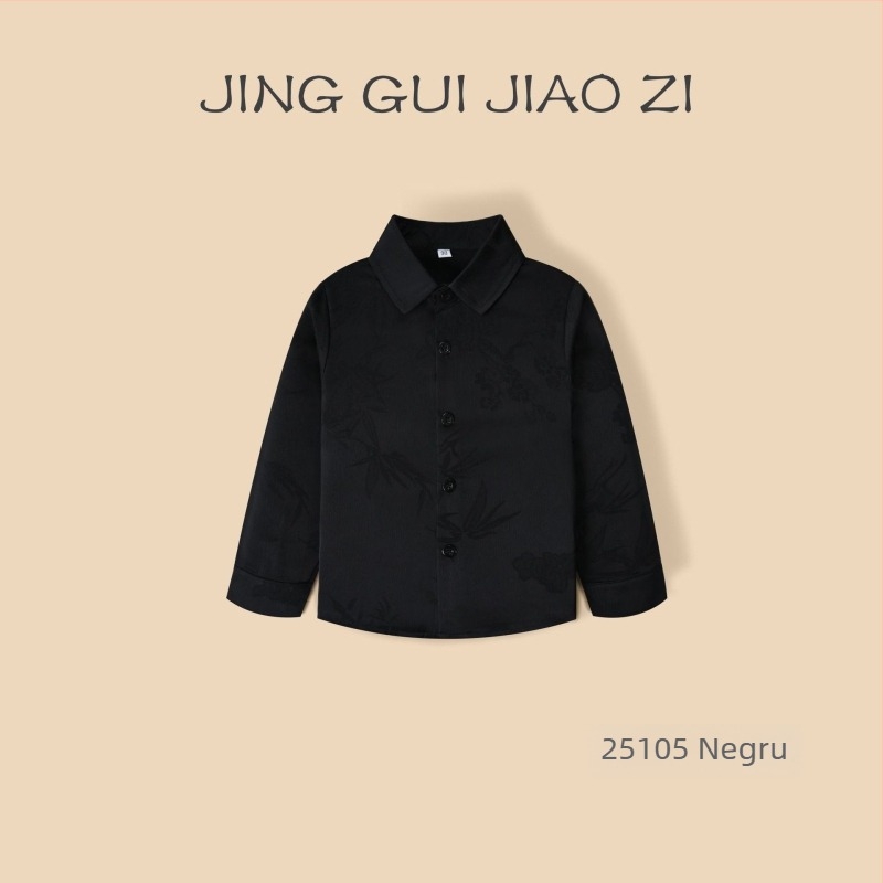 Cămașă pentru copii, băieți, cu mânecă lungă, din bumbac, dungată, guler tip lapel, 100% bumbac, țesătură moale, pentru primăvară și toamnă, vârsta 3–8 ani