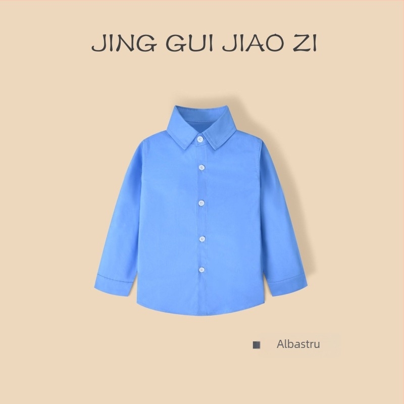 Cămașă pentru copii, băieți, cu mânecă lungă, din bumbac, dungată, guler tip lapel, 100% bumbac, țesătură moale, pentru primăvară și toamnă, vârsta 3–8 ani