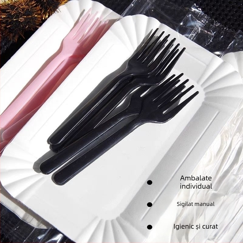 Set de farfurii și furculițe din hârtie, de unică folosință – pentru aniversări, include farfurii și furculițe, material hârtie, personalizabil