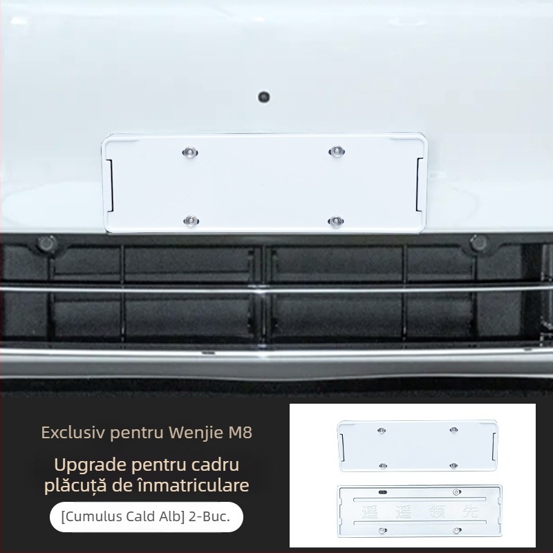 Rama plăcii Wenjie M8 (versiune îmbunătățită) – plastic, cadru cu margine integrala, compatibil cu 25 modele Wenjie M8