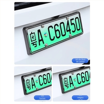 Ramă de plăcuță de înmatriculare Ideal L6-L9, din plastic, montaj adaptiv