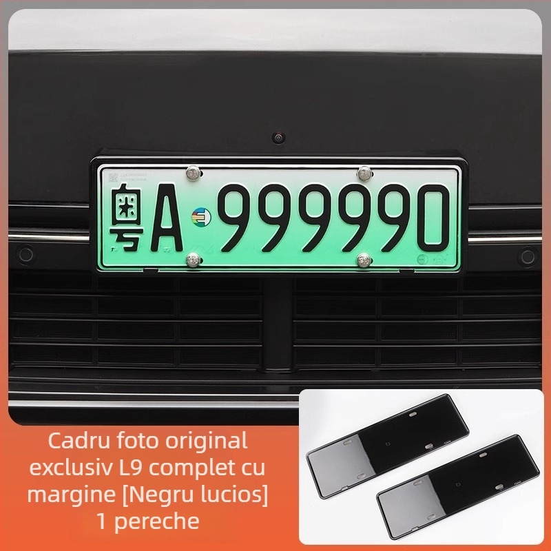 Ramă de plăcuță de înmatriculare Ideal L6-L9, din plastic, montaj adaptiv