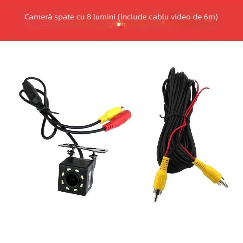 Cameră auto universală 12V, vedere nocturnă infraroșu, impermeabilă, monitorizare imagine la mers înapoi