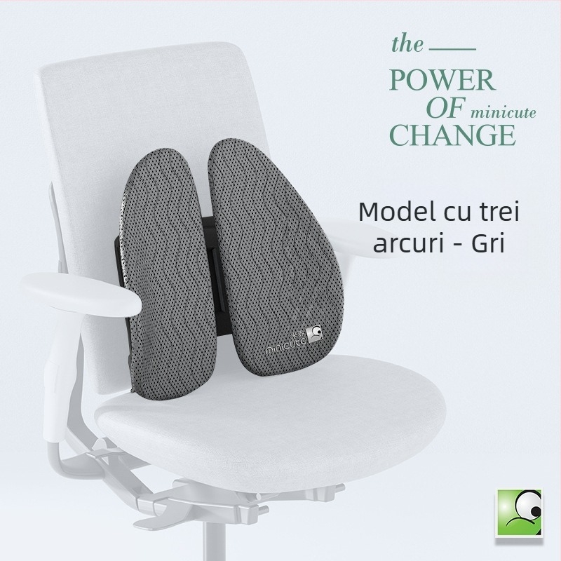 Perne ergonomice lombare pentru scaun de birou, ABS material, logo imprimat, potrivite pentru șederi prelungite