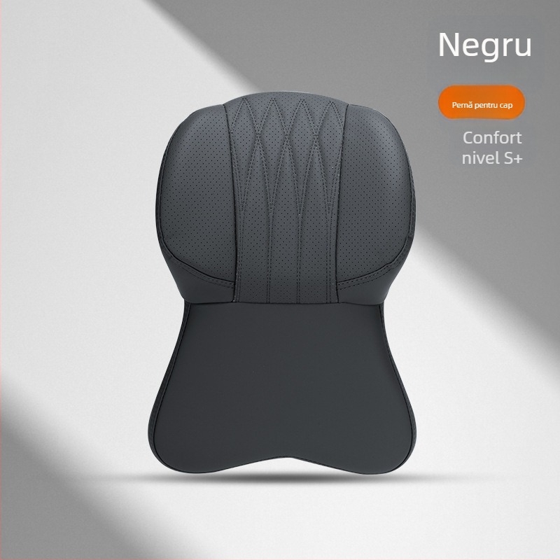 Pernă de cap și gât pentru mașină cu spumă cu memorie, piele artificială, potrivire universală, utilizare în toate sezoanele, personalizabilă