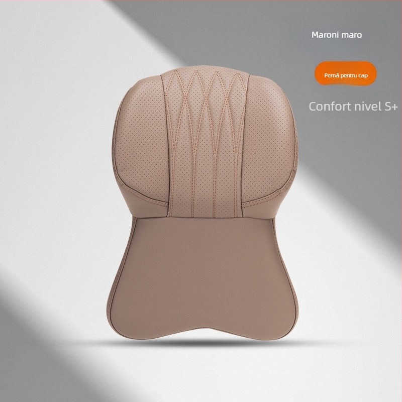 Pernă de cap și gât pentru mașină cu spumă cu memorie, piele artificială, potrivire universală, utilizare în toate sezoanele, personalizabilă