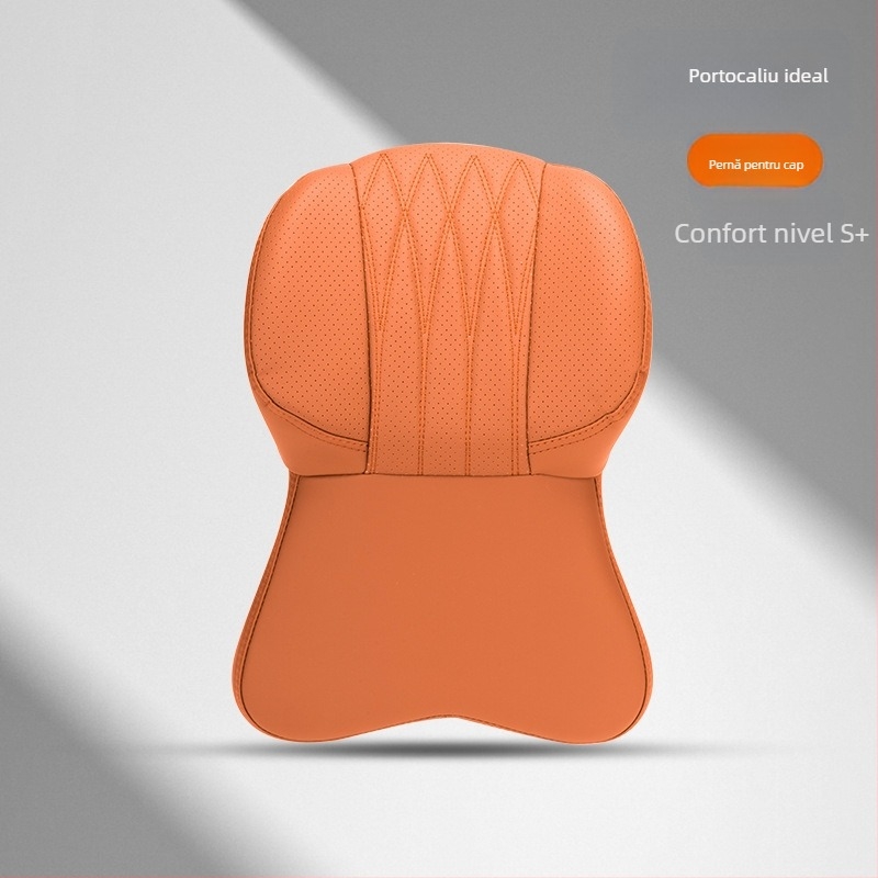 Pernă de cap și gât pentru mașină cu spumă cu memorie, piele artificială, potrivire universală, utilizare în toate sezoanele, personalizabilă