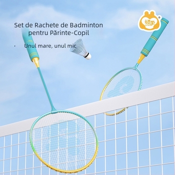 Set badminton pentru copii – ultra-ușor, 95–100 g; cadru din aliaj de fier; lovire directă; pentru copii; joc în aer liber