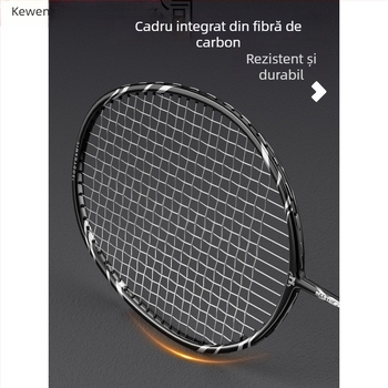 Rachetă de badminton – Kewen, cadru din fibră de carbon, greutate 75–79 g, grosime mâner G-3, duritate moderată