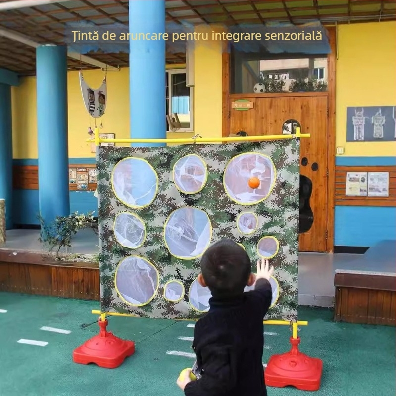 Disc țintă pentru aruncarea sacilor de nisip cu plasă — jucărie pentru integrare senzorială pentru grădiniță, echipament outdoor pentru activități fizice 4–6 ani
