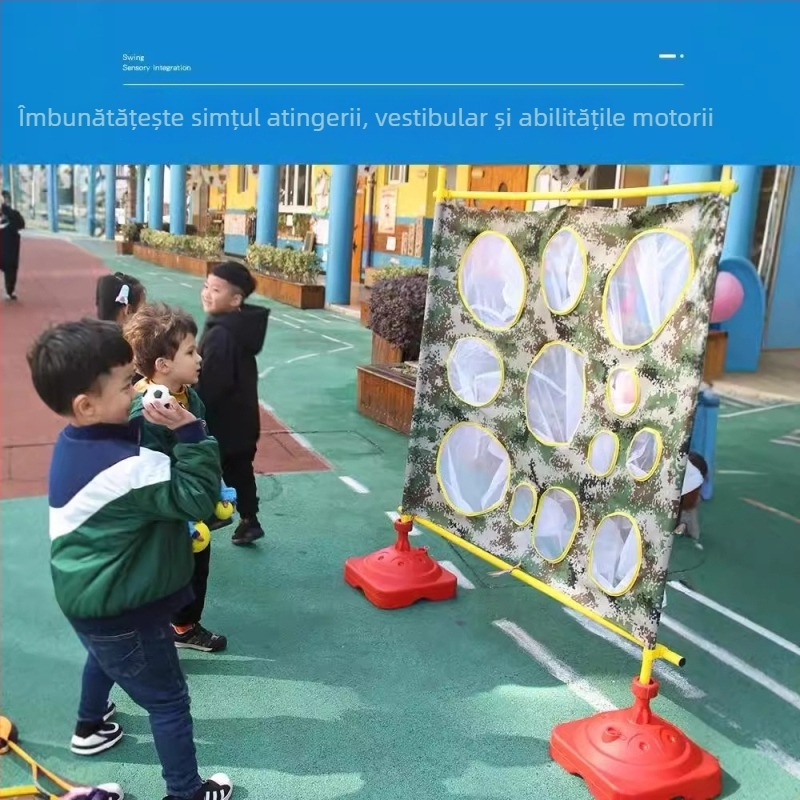 Disc țintă pentru aruncarea sacilor de nisip cu plasă — jucărie pentru integrare senzorială pentru grădiniță, echipament outdoor pentru activități fizice 4–6 ani