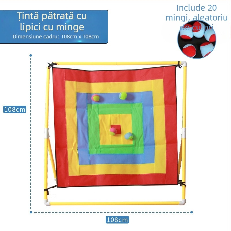 Disc țintă pentru aruncarea sacilor de nisip cu plasă — jucărie pentru integrare senzorială pentru grădiniță, echipament outdoor pentru activități fizice 4–6 ani