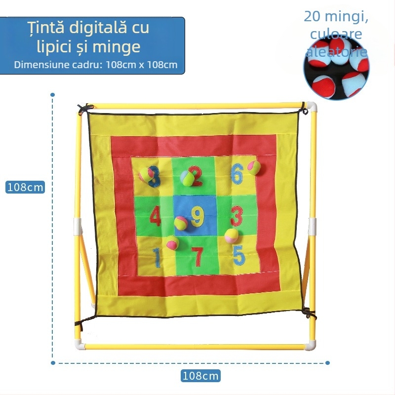 Disc țintă pentru aruncarea sacilor de nisip cu plasă — jucărie pentru integrare senzorială pentru grădiniță, echipament outdoor pentru activități fizice 4–6 ani