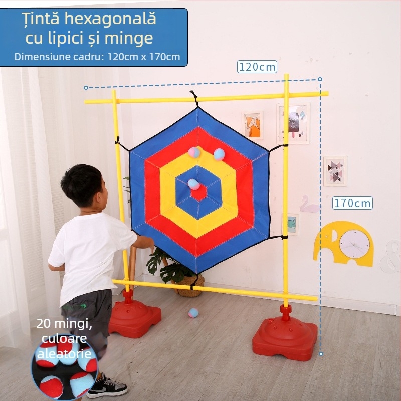 Disc țintă pentru aruncarea sacilor de nisip cu plasă — jucărie pentru integrare senzorială pentru grădiniță, echipament outdoor pentru activități fizice 4–6 ani