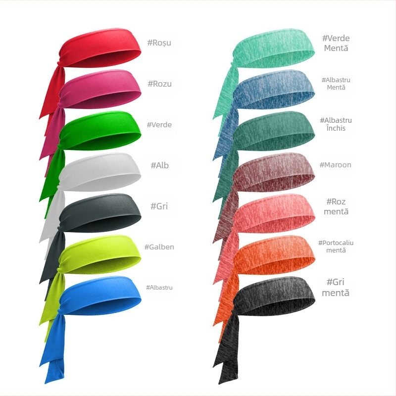 Bandă unisex pentru tenis cu curea reglabilă, poliester, absorbantă a transpirației, pentru sporturi în aer liber