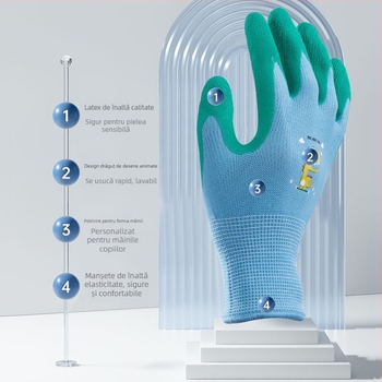 Mănuși pentru copii pentru plajă și snorkeling, pentru căutare pe mal și capturare de crabi, protecție împotriva strângerii și înțepăturilor, impermeabile — Material: mătase cu motive florale; Categoria: mănuși de plajă/înot; Fără procesare