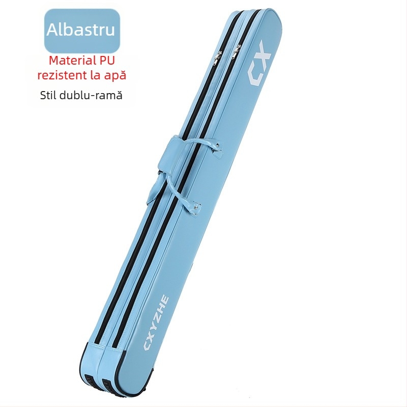 Geantă pentru undiță de pescuit, husă rigidă, capacitate mare, PU material, neimpermeabilă