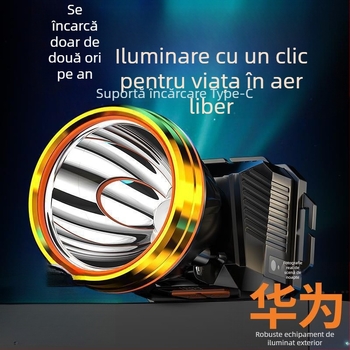 Lampa frontală 985 — baterie 18650, impermeabilă, rază de iluminare 1000 m, autonomie 24 h