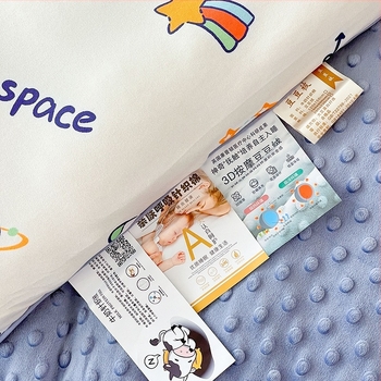 Pătură pentru bebeluși cu husă din tricotat velur de bumbac și umplutură din fibre de soia, pentru toamnă-iarnă; greutate 6–7 jin (aprox. 3–3,5 kg)