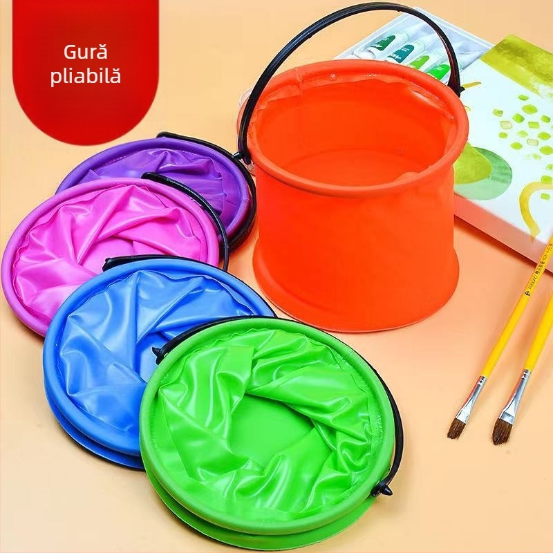 Găleată de pescuit pliabilă pentru copii – compactă, portabilă, din stofă Oxford (Material: Plastic; Origine: Continent; Categorie: Jucării peste 14 ani; Vârstă: 15–35)