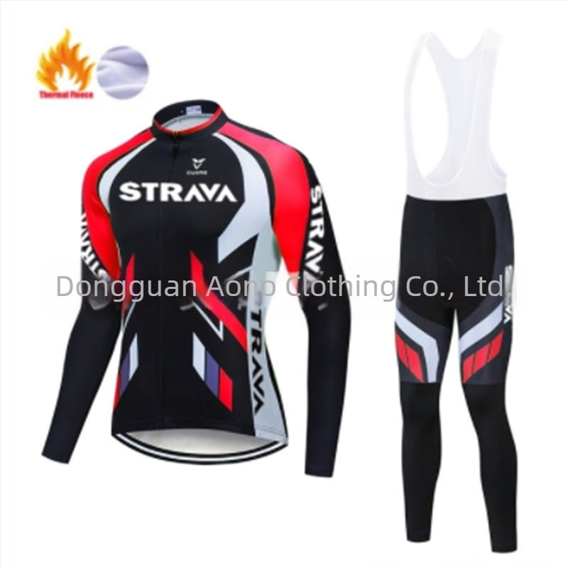 Pantaloni de ciclism cu bretele, căptuțiți cu fleece, calzi iarna, unisex