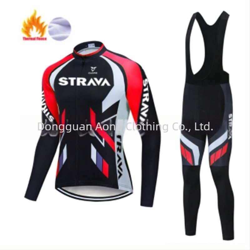 Pantaloni de ciclism cu bretele, căptuțiți cu fleece, calzi iarna, unisex