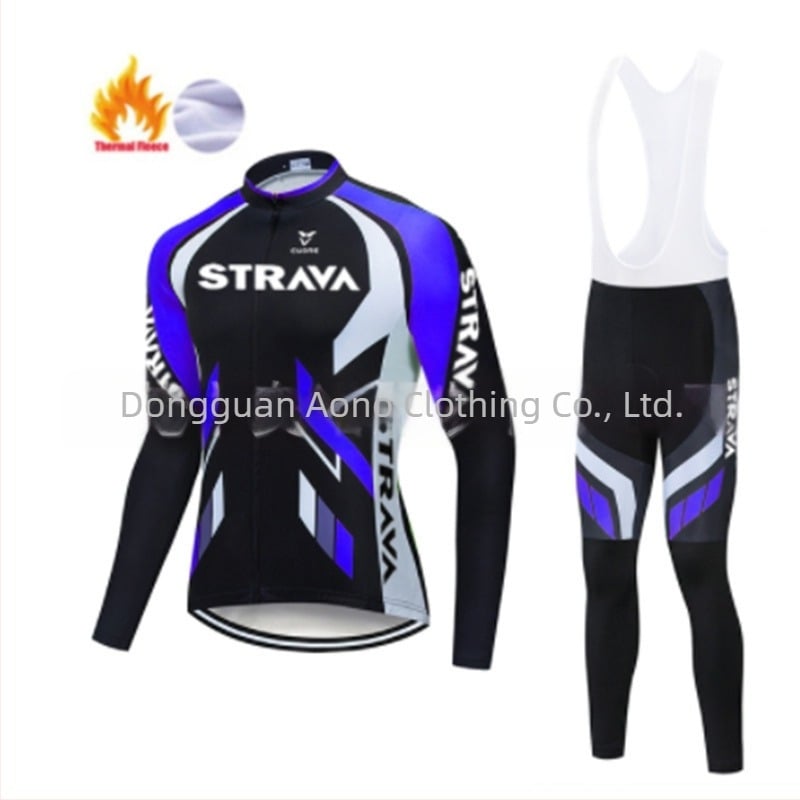 Pantaloni de ciclism cu bretele, căptuțiți cu fleece, calzi iarna, unisex