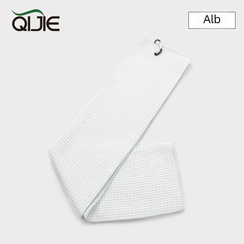 Prosop de golf din microfibră, model cu textură waffle, 260 g, țesătură simplă, logo imprimat.