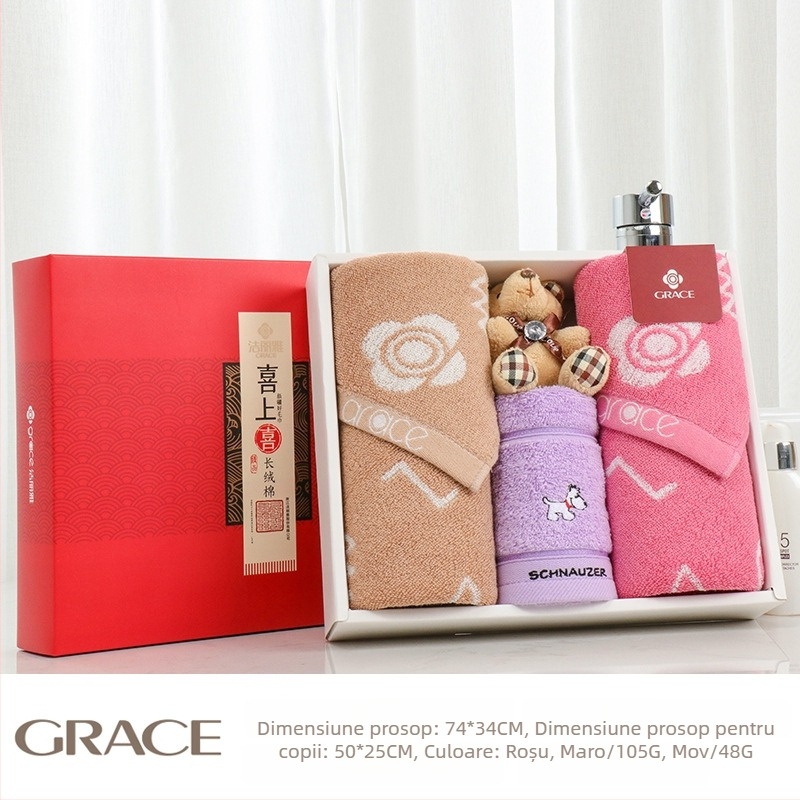 Set prosoape în cutie cadou, din bumbac 100%, 100 g, cu imprimare a logo-ului, personalizabil