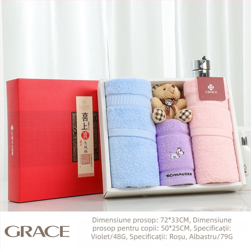 Set prosoape în cutie cadou, din bumbac 100%, 100 g, cu imprimare a logo-ului, personalizabil