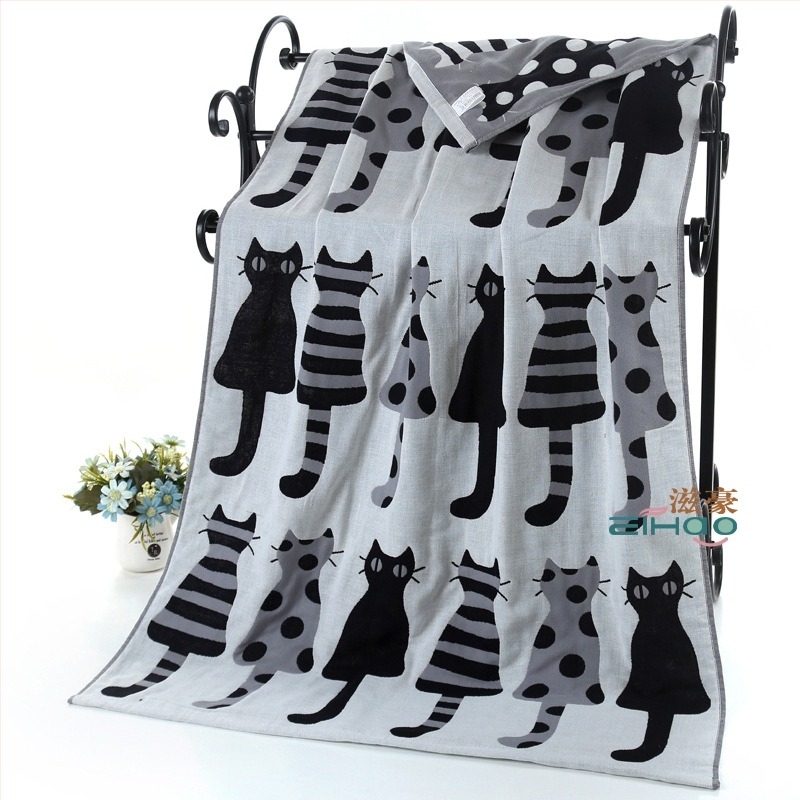 Prosop de baie Zihao YZ, tifon tristrat din bumbac, pentru adulți și copii, 320 g, 32 fire, Jacquard