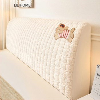 Husă pentru capul patului din Cloud Velvet, elastică, compatibilă universal cu paturile din lemn, detașabilă și lavabilă la mașina de spălat