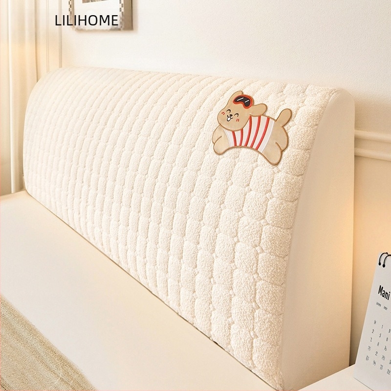 Husă pentru capul patului din Cloud Velvet, elastică, compatibilă universal cu paturile din lemn, detașabilă și lavabilă la mașina de spălat