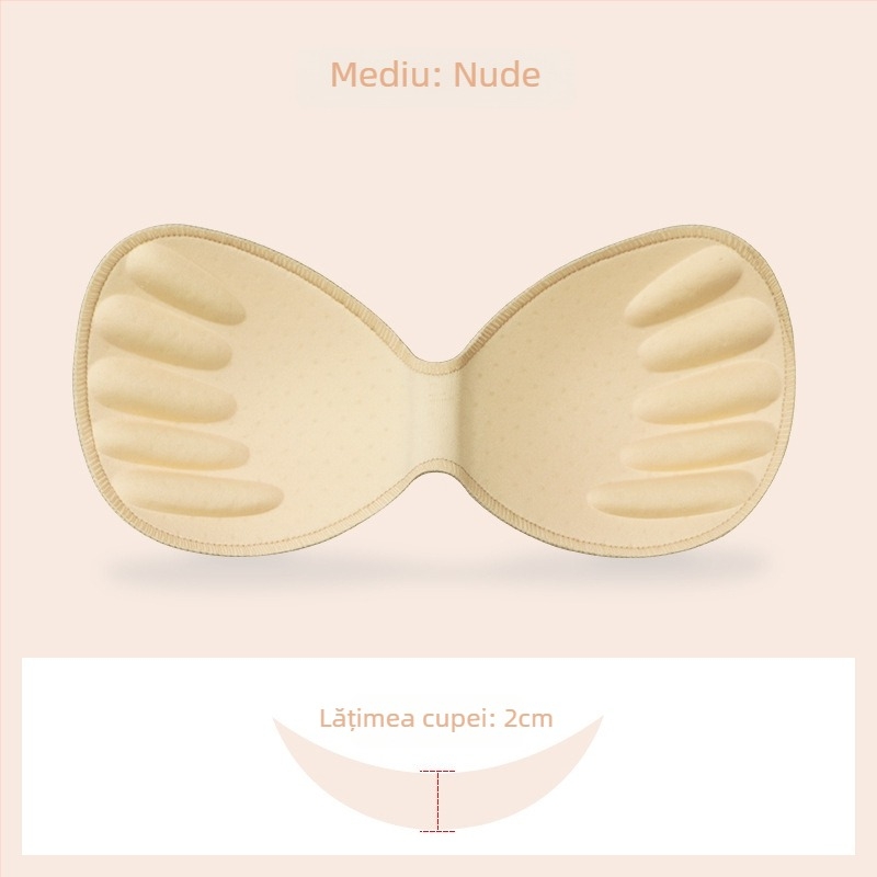 Pad de sân din burete, tip unic pentru sutien sport — fără cusături, gros, respirabil, evidențiază decolteul