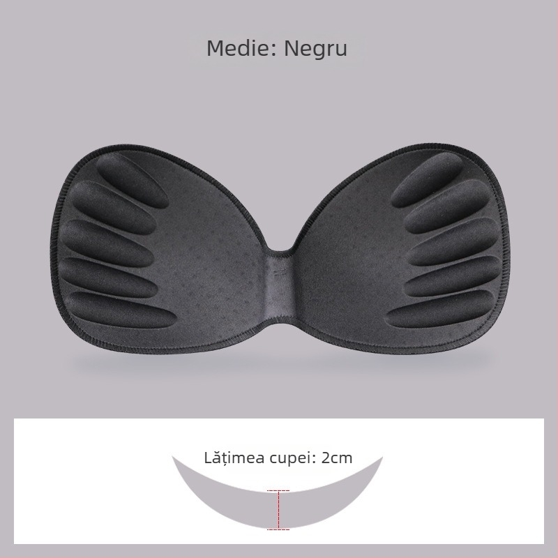 Pad de sân din burete, tip unic pentru sutien sport — fără cusături, gros, respirabil, evidențiază decolteul