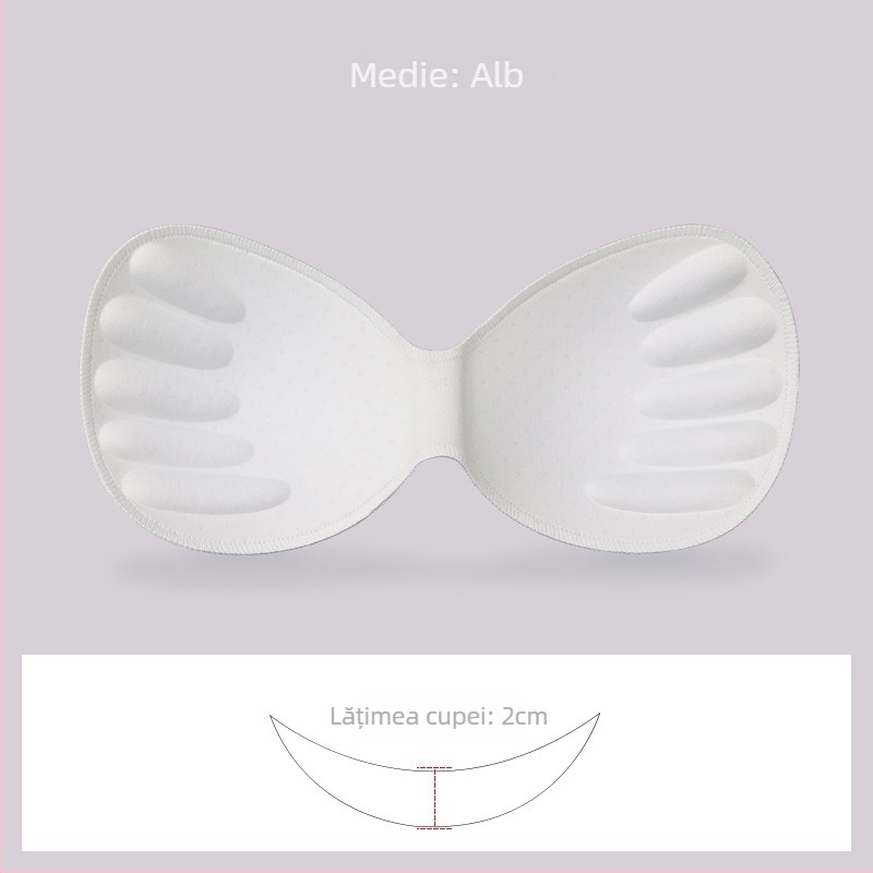 Pad de sân din burete, tip unic pentru sutien sport — fără cusături, gros, respirabil, evidențiază decolteul