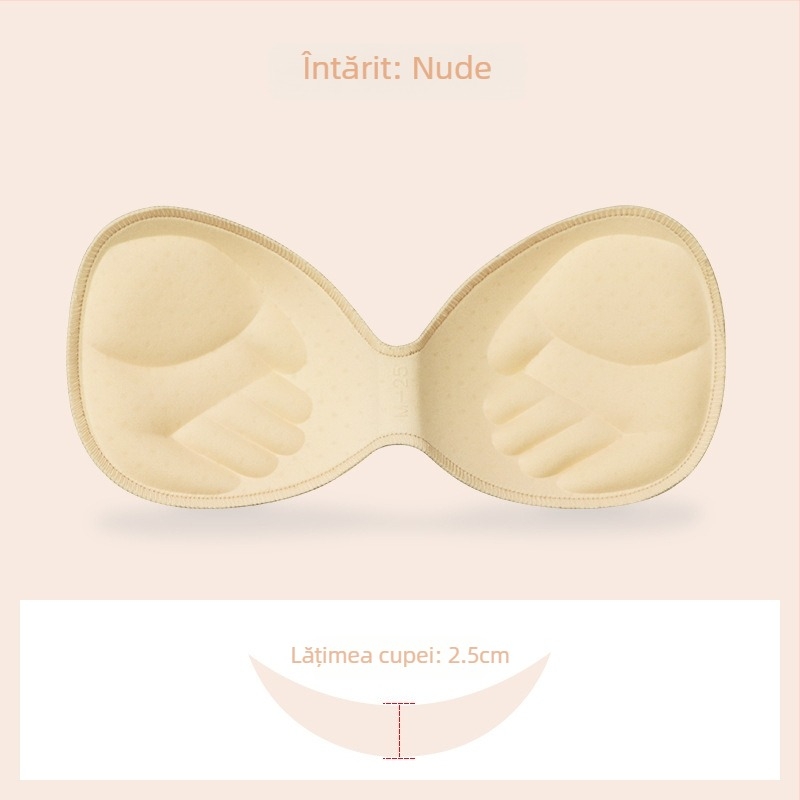 Pad de sân din burete, tip unic pentru sutien sport — fără cusături, gros, respirabil, evidențiază decolteul