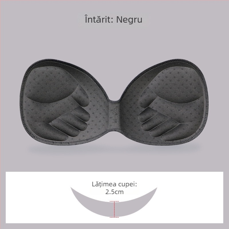 Pad de sân din burete, tip unic pentru sutien sport — fără cusături, gros, respirabil, evidențiază decolteul