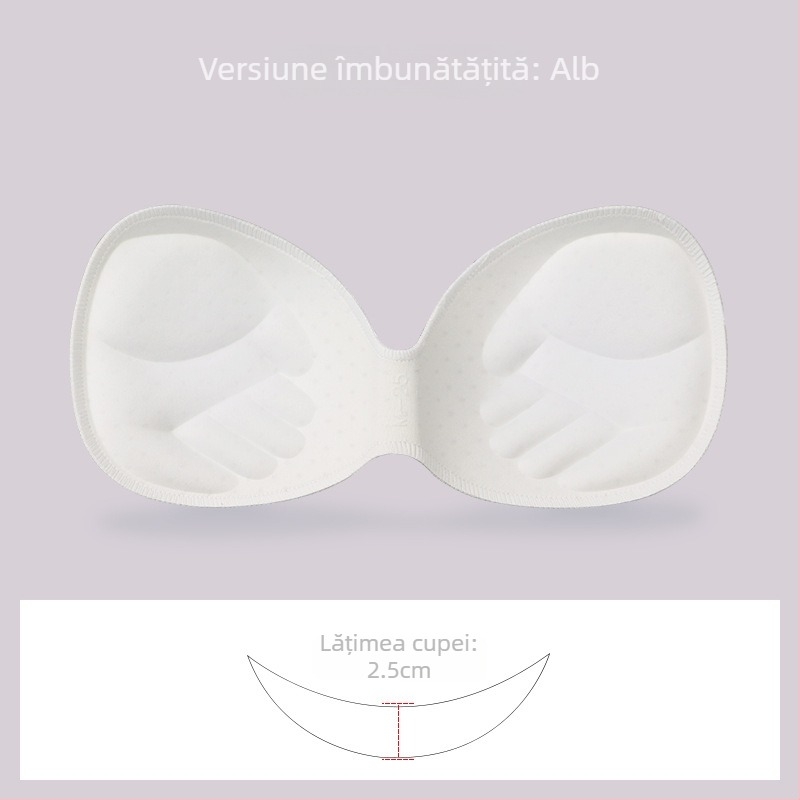 Pad de sân din burete, tip unic pentru sutien sport — fără cusături, gros, respirabil, evidențiază decolteul