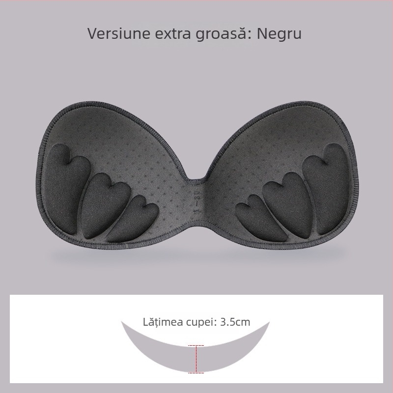Pad de sân din burete, tip unic pentru sutien sport — fără cusături, gros, respirabil, evidențiază decolteul